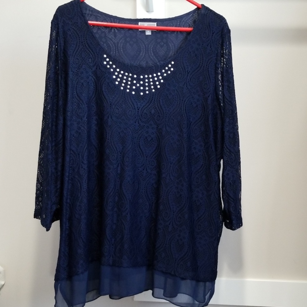Long sleeve lace blouse
